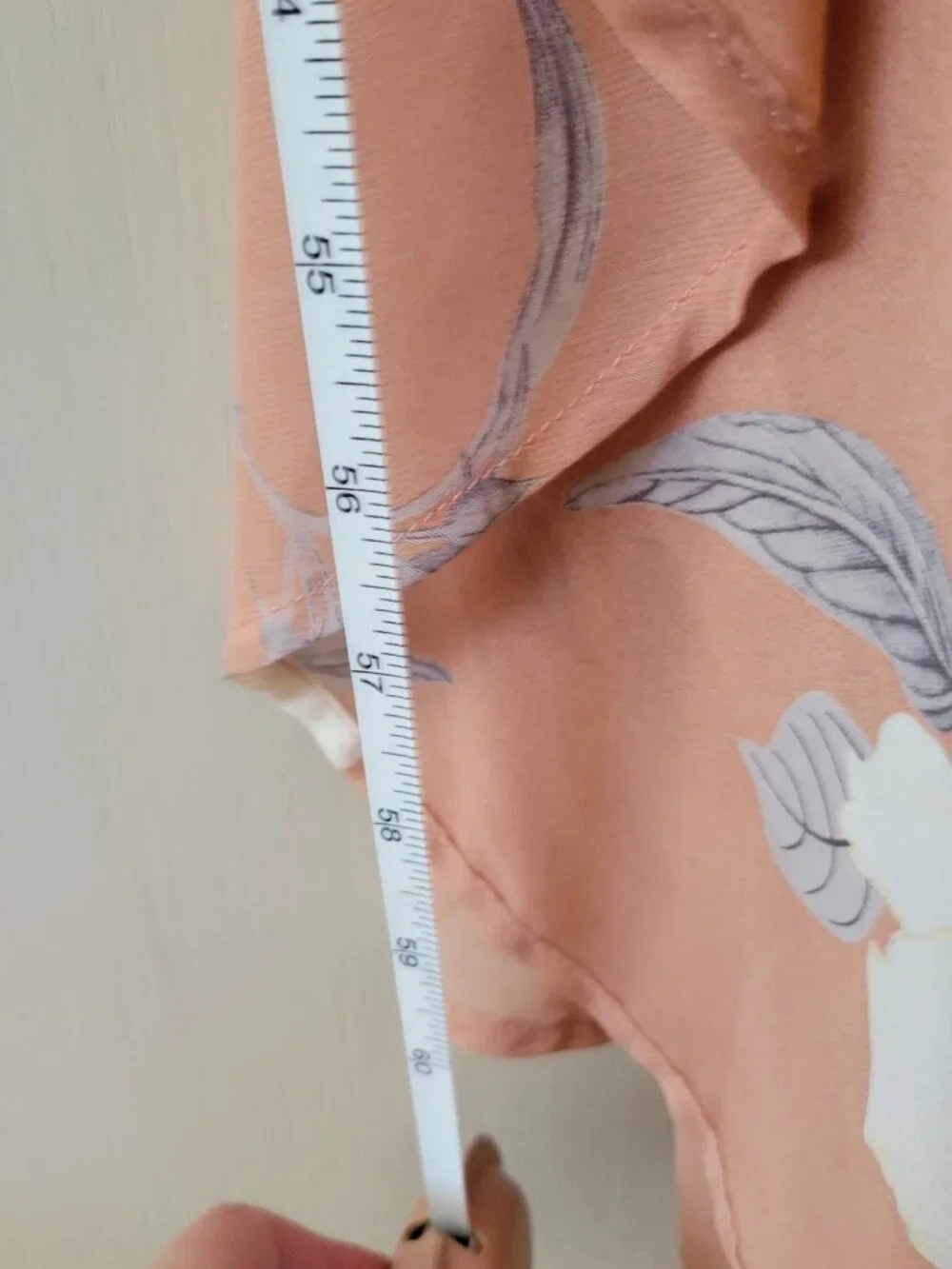 Lulus Blush Pink Floral Wrap Dress Ruffle Strap High Low Romantic Date Night - Picture 7 of 10